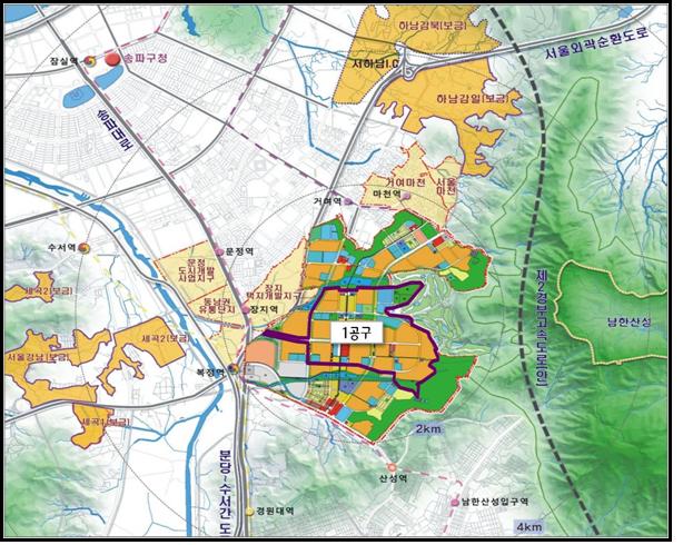 Construction of Wirye new town land development (section 1)